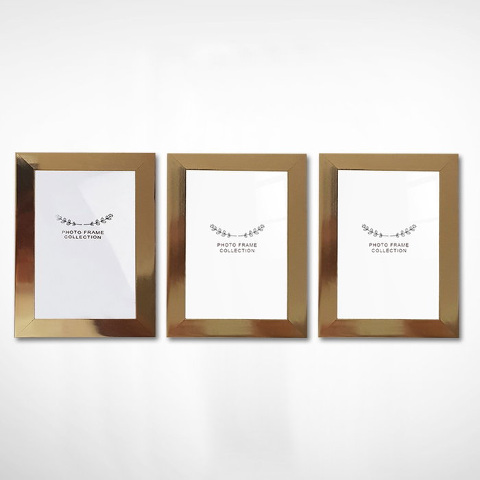 Aberto Design Set de 3 Marcos de Fotos Dorados 13 x 18 cm Aberto Design Set de 3 Marcos de Fotos Dorados 13 x 18 cm